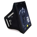 RevereSport Waterproof Running Armband for Phone with Case On (Otterbox, Lifeproof). Sports Phone Holder Compatible iPhone 13/12/11/8/7/X/XR/XS/Max/Plus & Samsung S22/S21/S20/S10/Ultra (Large - 7")