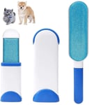 smzzz Home Furniture Pet Hair Remover Brush Remover for Pet Hair and Clothes Double-Sided with Self-Cleaning Base and Travel Size Brush