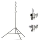 NEEWER 3m Support de Lumière en Acier Inoxydable,Trépied de Photographie Robuste à Coussin à Ressort avec Adaptateur à Vis Universel 1/4" à 3/8" pour Stroboscope,Anneau Lumineux,Monolight,Softbox