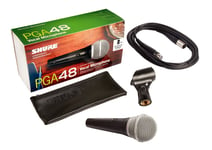 Shure PGA48-XLR Handheld Dynamic Microphone with XLR to XLR Cable 