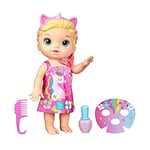 Baby Alive F3564 Baby Beauty Doll 32.5 cm Unicorn Theme Makeup and Magic Nails, Blonde Hair, Children