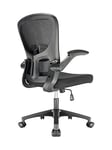 Durrafy Chaise Bureau, Chaise Bureau Ergonomique, Fauteuil de Bureaus avec Accoudoirs Rabattables, Office Chair Réglable en Hauteur, LombaireRéglable et roulettes Silencieusesfauteuil de bureaue