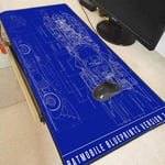 Blueprint, large gaming mouse pad for gamers-350X600X2MM