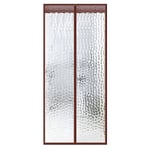 Magnetic Thermal Insulated Door Curtain, Anti Snowstorm Thermal Curtains Folding Door Without Drilling, for Air Conditioner Heater Room/Kitchen -D-80x195CM