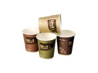 Kaffemugg Papper 40cl Ø90 mm Bioware Biologiskt nedbrytbar PEFC-certifierad (20 påsar x 50 st/förpackning)