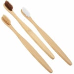 DentaGlo Eco-Friendly Bamboo Toothbrushes with Soft Bristles (Pack of 3)