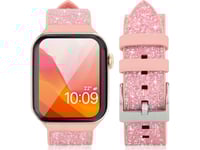 Kingxbar Kingxbar Crystal Fabric Band Strap Armband Armband För Watch 6/5/4/3/2 (40Mm/38Mm) Silikonband Crystal Band Pink