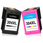 LeciRoba 304XL 304 ink cartridges Remanufactured Replacement for HP 304 ink cartridges combo pack for HP AMP 130 DeskJet 2622 2630 2632 2634 3720 3730 3735 3750 3760 3762 ENVY 5010 5020 5030 5032 5050