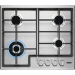 Zanussi ZGH66424XS Built-in Gas hob Stainless Steel – Plate (Integrated, Gas Hob, Stainless Steel, Stainless Steel, Enameled, 1000 W)