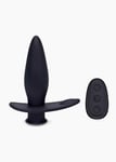 Blue Line Pointer Deep Drilling Remote Controlled Prostate Anal Butt Plug Black