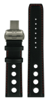 Svart läderband med lås 22/20 MM PRS 516