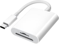 USB C SD Card Reader for iPhone 15/iPad/MacBook/iMac, xdgeLoad Dual 2 Port 