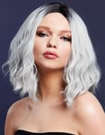Cara Deluxe Wig - Kan Styles! - Kort Is-Silverfärgad Peruk