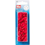 Prym 393238 Sewing Press Stud Colour Snaps Star Red Plastic One Size