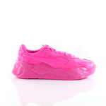 Puma RS-X3 PP Pink Patent Lace Up Womens Trainers 374135 01