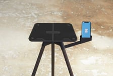 Tons Laptop Stand Rökt ek med hållare för smartphone