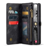 CaseMe Samsung Galaxy S24 Plus Rymligt plånboksfodral med många kortfack, grå
