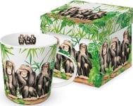 Three Monkeys Porcelain Mug 350Ml