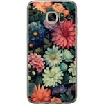 Samsung Galaxy S7 edge Gjennomsiktig Telefondeksel Färglada blommor