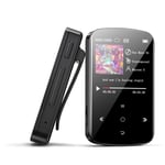 32 Go Mini USB MP3 Sport Media Player 1,5 pouces écran couleur sans fil Bluetooth 4.2 avec clip portable fente pour carte TF, noir