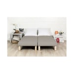 Bysommiflex - sommier tapissier 160x200cm (80x200x2) fabrication francaise + pieds offert