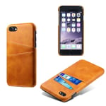 iPhone SE (2020) / 8/7 - KSQ Hårt läderskal med korthållare Orange