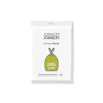 Joseph Joseph IW6 Bin Liners, General Waste Bags with Tie Tape Drawstring Handles, Extra strong, Grey, Pack of 20, 30 Lt/8 gallon