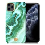 Apple Kingxbar iPhone 11 Pro Marble Case - Green Grön