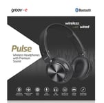 Groov-e Pulse Wireless Headphones  Premium Sound 10 hrs Play Mic  GVBT1300BK