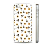 BEES AND SUNFLOWERS ART PATTERNS AWESOME CLEAR RIM PHONE CASE FITS APPLE (IPHONE 11)