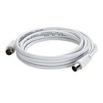 Legrand LEG91025 TV Extension Cable 1 Female Connector + 1 Male Connector Diameter 9.52 mm 5 m White