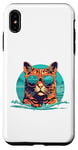 Coque pour iPhone XS Max Lunettes de soleil d'été Chat mignon Sublimation Natation