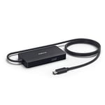 Jabra PanaCast USB hub for connecting via USB-C. Multiple cable outputs allow you to connect all your devices via a single USB-C port