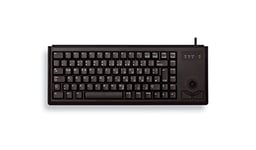 CHERRY G84-4400LPBDE-2 Track Ball Compact Keyboard - Black