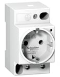 Schneider-Electric Jordat uttag DIN-skena A9A15035 m indikeringsdiod