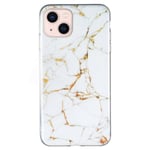 Marmormotiv iPhone 14 skal - Vit Vit