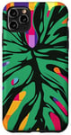 Coque pour iPhone 11 Pro Max Tropical Monstera Jungle Rose et Feuille Verte - Jardinage
