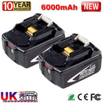 2X 18v 6Ah For Makita BL1860 B LXT Li-ion NEWEST Makstar Battery BL1850 BL1830B