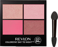 Revlon Colorstay 24 Hour Eyeshadow Quad with Dual-Ended Applicator Brush, Longwe
