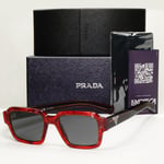 Prada Glass Lens Sunglasses Polarized Red Etruscan Stone Marble SPR 02Z 15F-08G