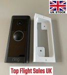 Angle Mount for Ring Video Doorbell Wired Left Right Wedge 20 Degrees WHITE UK