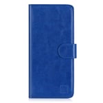 32nd Book Wallet PU Leather Flip Case Cover For Sony Xperia 5 II (2020), Design With Card Slot and Magnetic Closure - Deep Blue