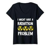 Womens I Could Have a Radiation Problem Fallout Symbol V-Neck T-Shirt