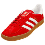 adidas Gazelle Indoor Mens Red White Fashion Trainers - 9.5 UK