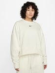 Nike Phoenix Over-Oversized Crewneck Sweatshirt - Off White, Off White, Size 2Xl, Women