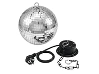 EUROLITE Mirror Ball 20cm with MD-1015 Motor, Eurolite Spegelboll 20cm med MD-1015 motor