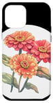 Coque pour iPhone 12 mini Beaux zinnias pour les amateurs de bouquets et de fleurs