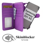 Skimblocker XL Magnet Fodral Samsung Galaxy S21 5G (G991B) (Lila)