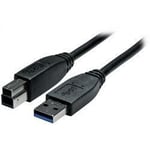 MCL Cordon  USB 3.0 type A / B Mâle - 3 m - Noir