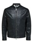 SELECTED HOMME Men's Slharchive Classic Leather Jacket W Noos, Black, M